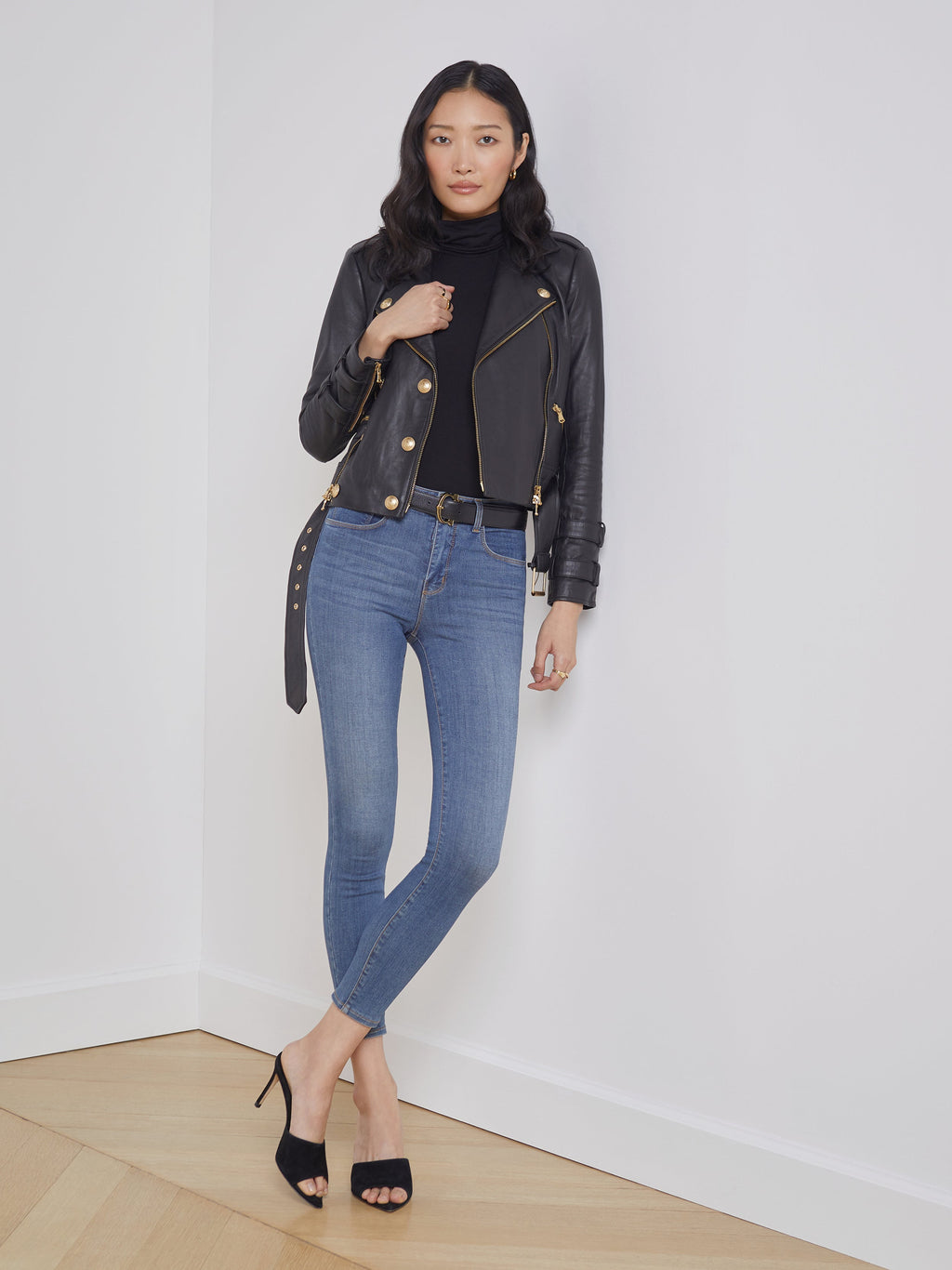 Billie Belted Leather Jacket