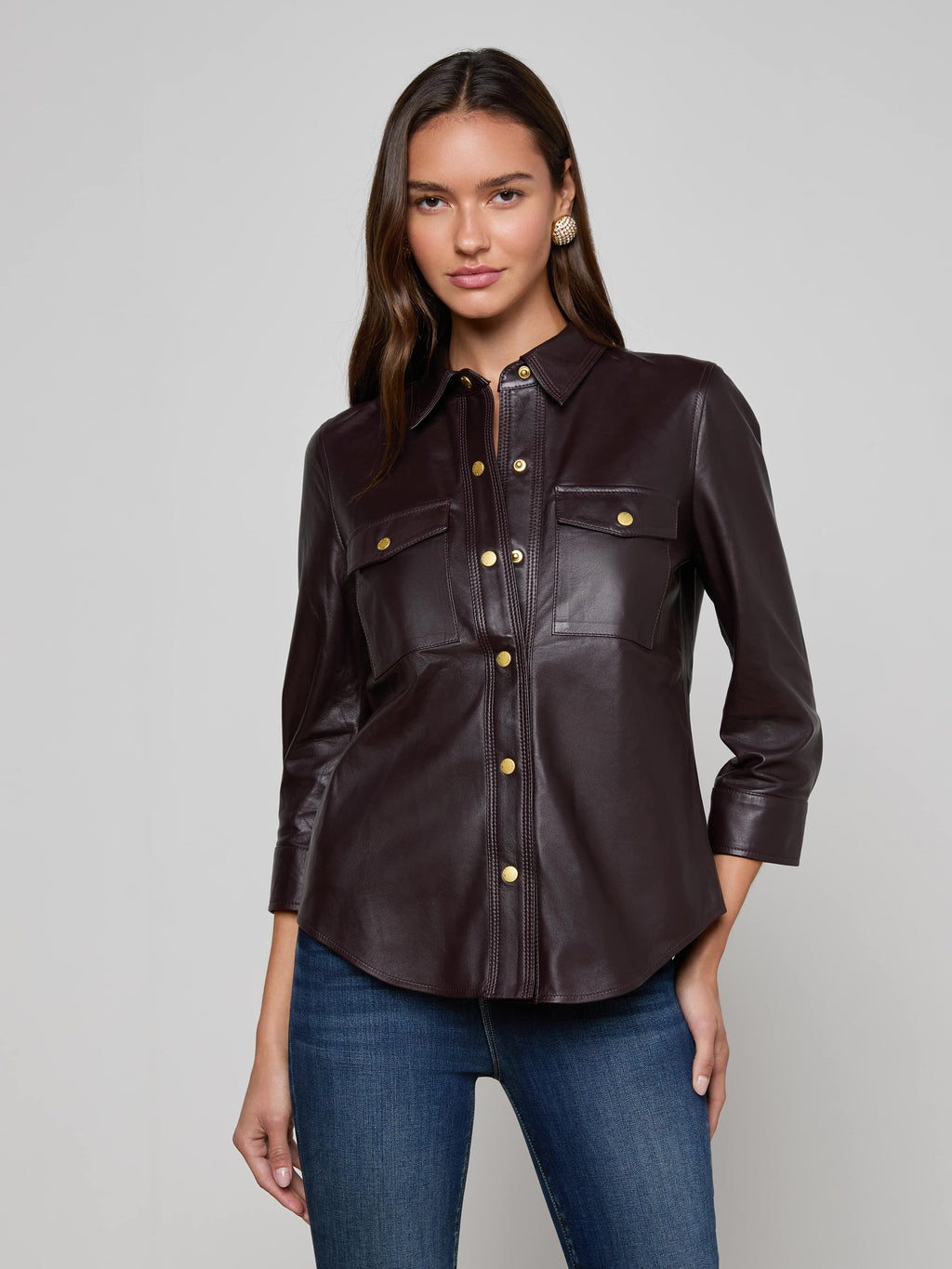 Avina Leather Shirt
