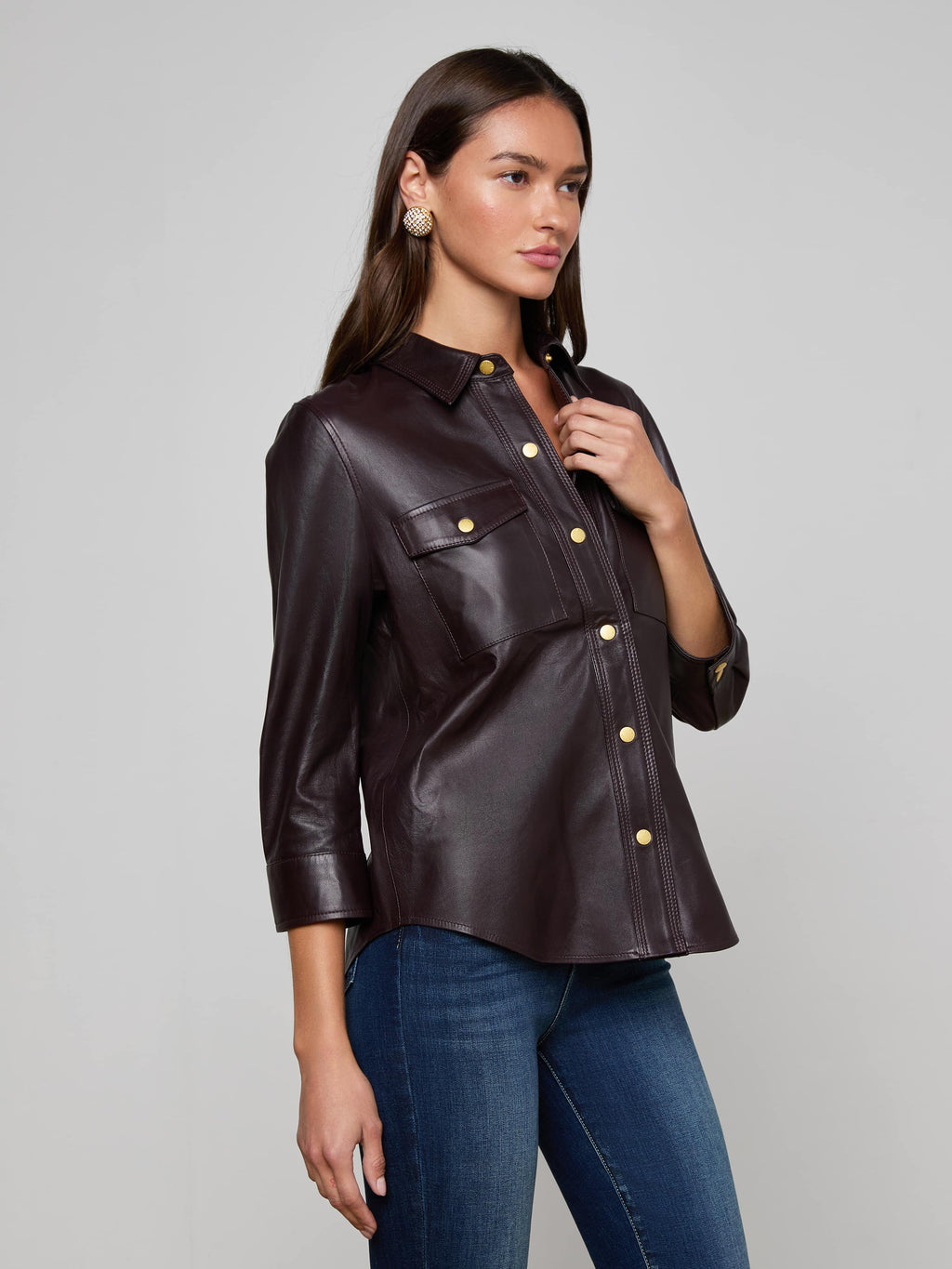 Avina Leather Shirt