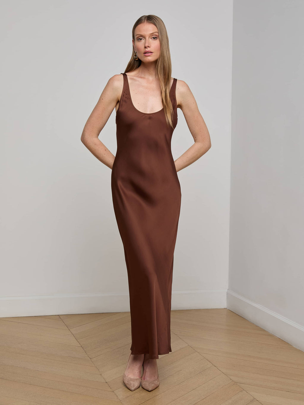 Akiya Satin Maxi Dress