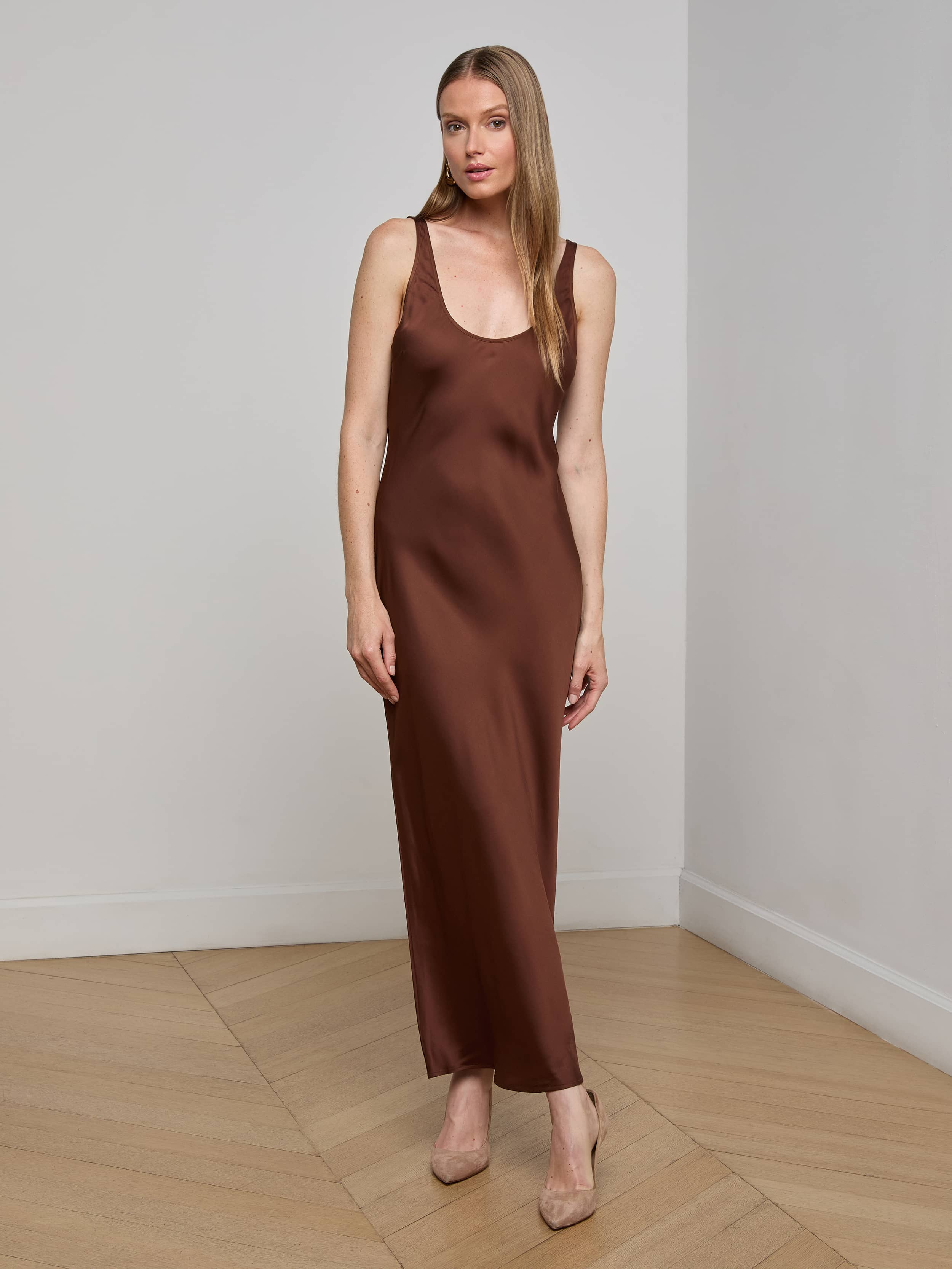 Akiya Satin Maxi Dress