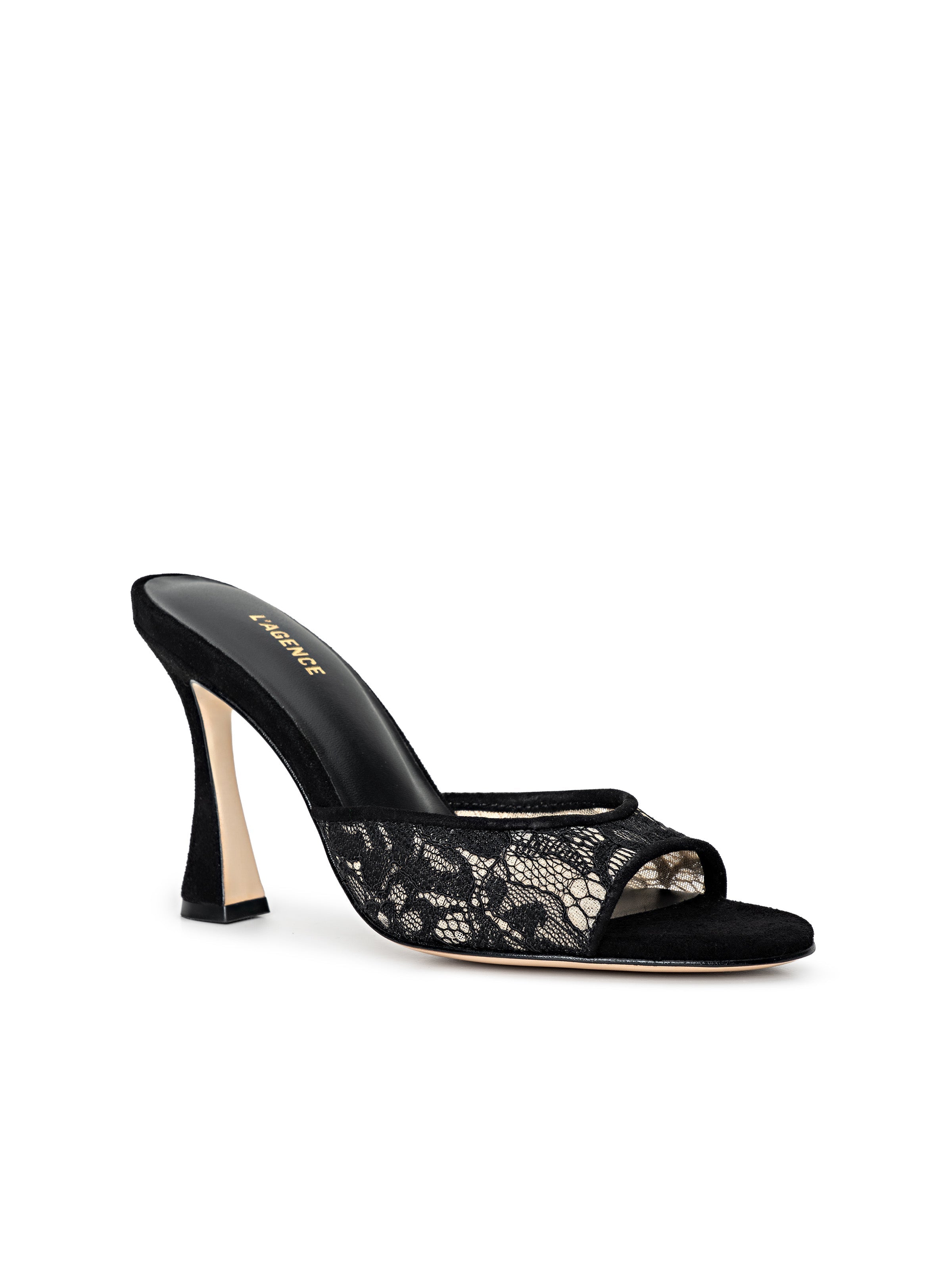 Avery Lace Open-Toe Mule