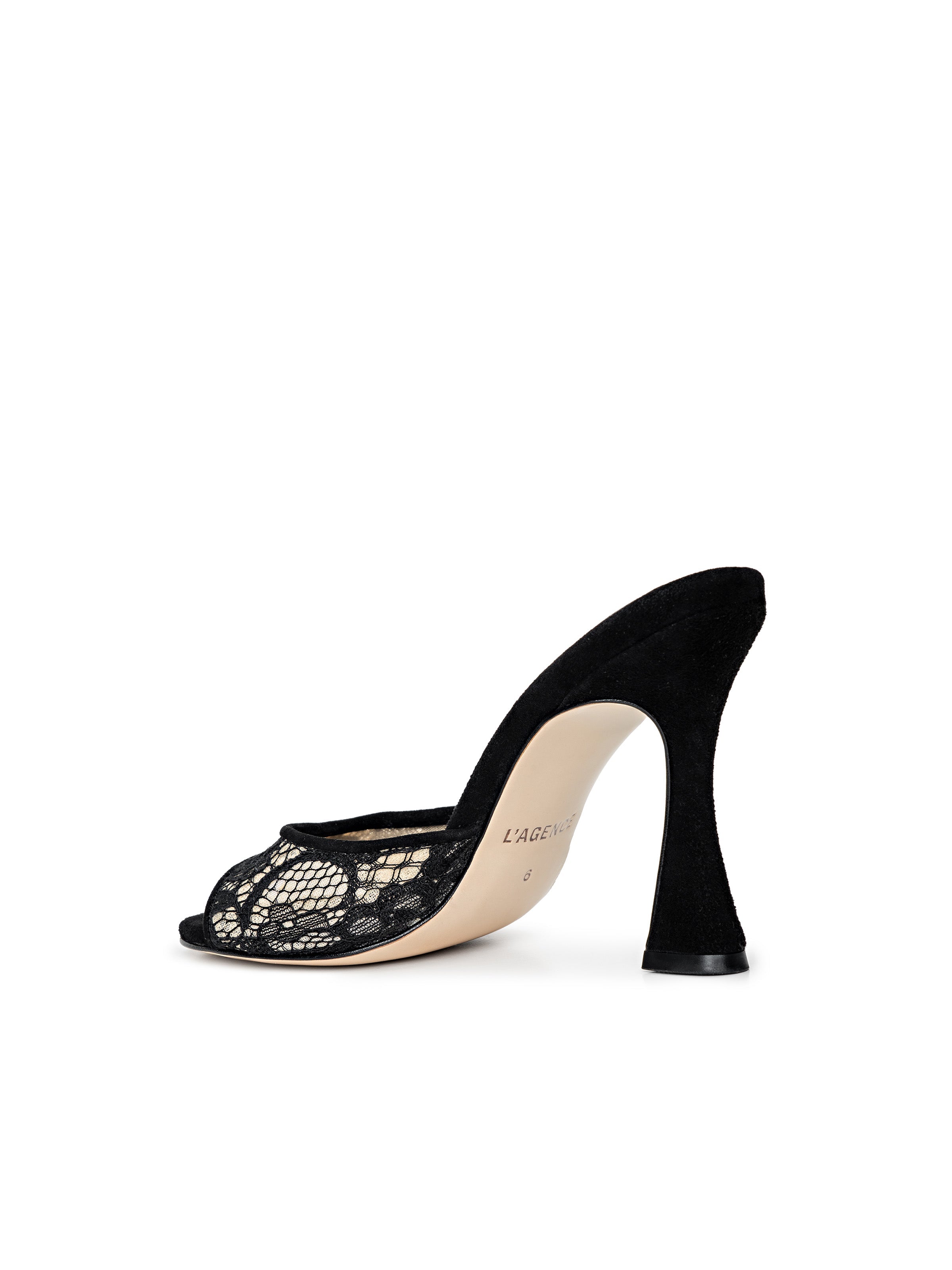 Avery Lace Open-Toe Mule