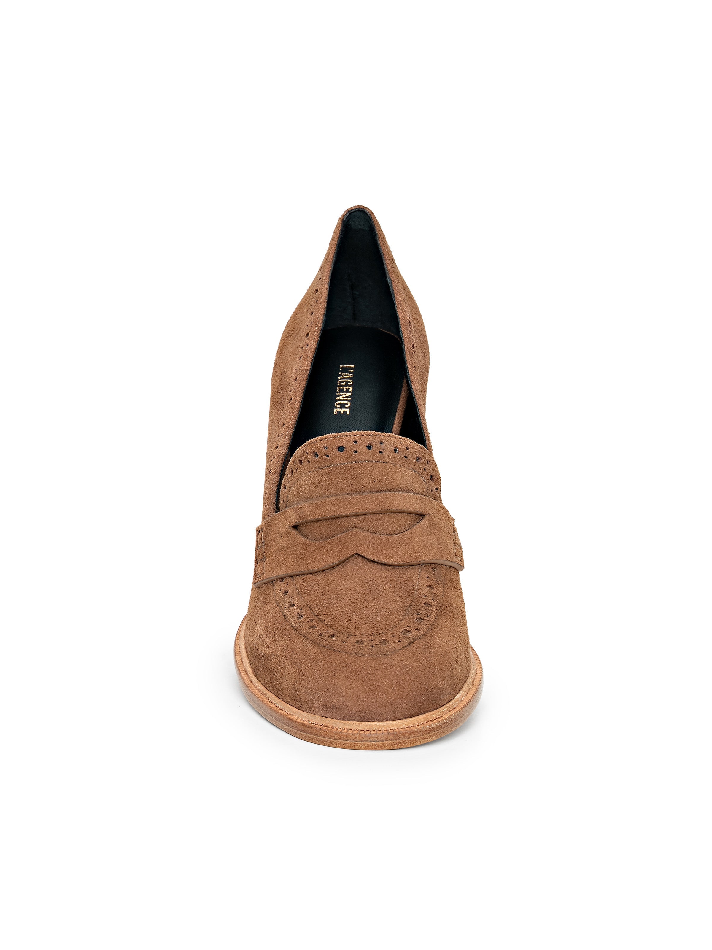 Bea Brogue Block-Heel Loafer