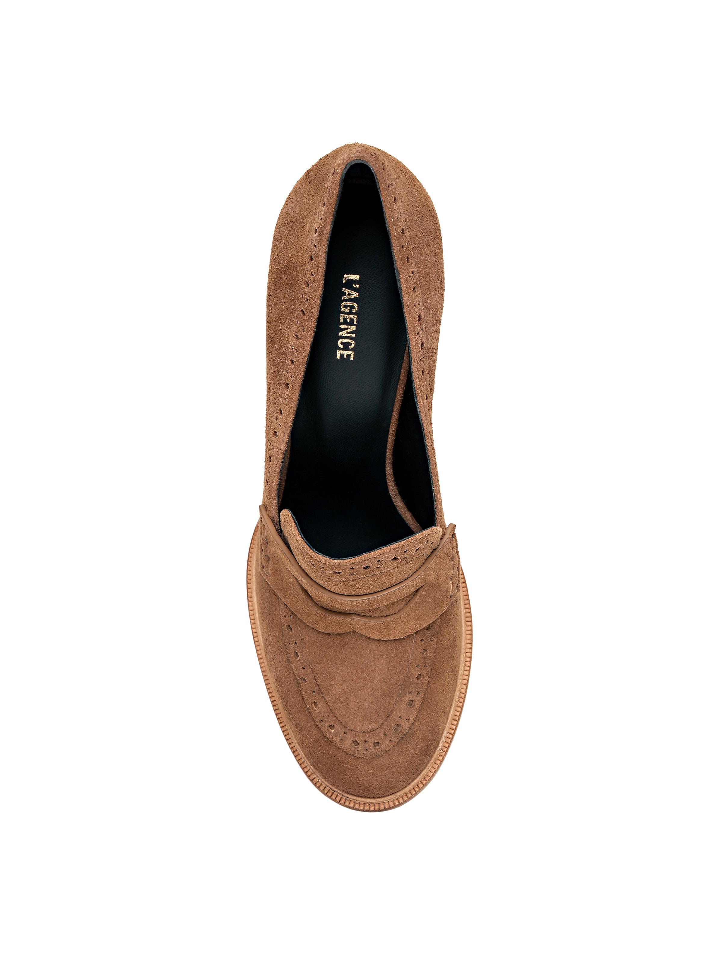 Bea Brogue Block-Heel Loafer