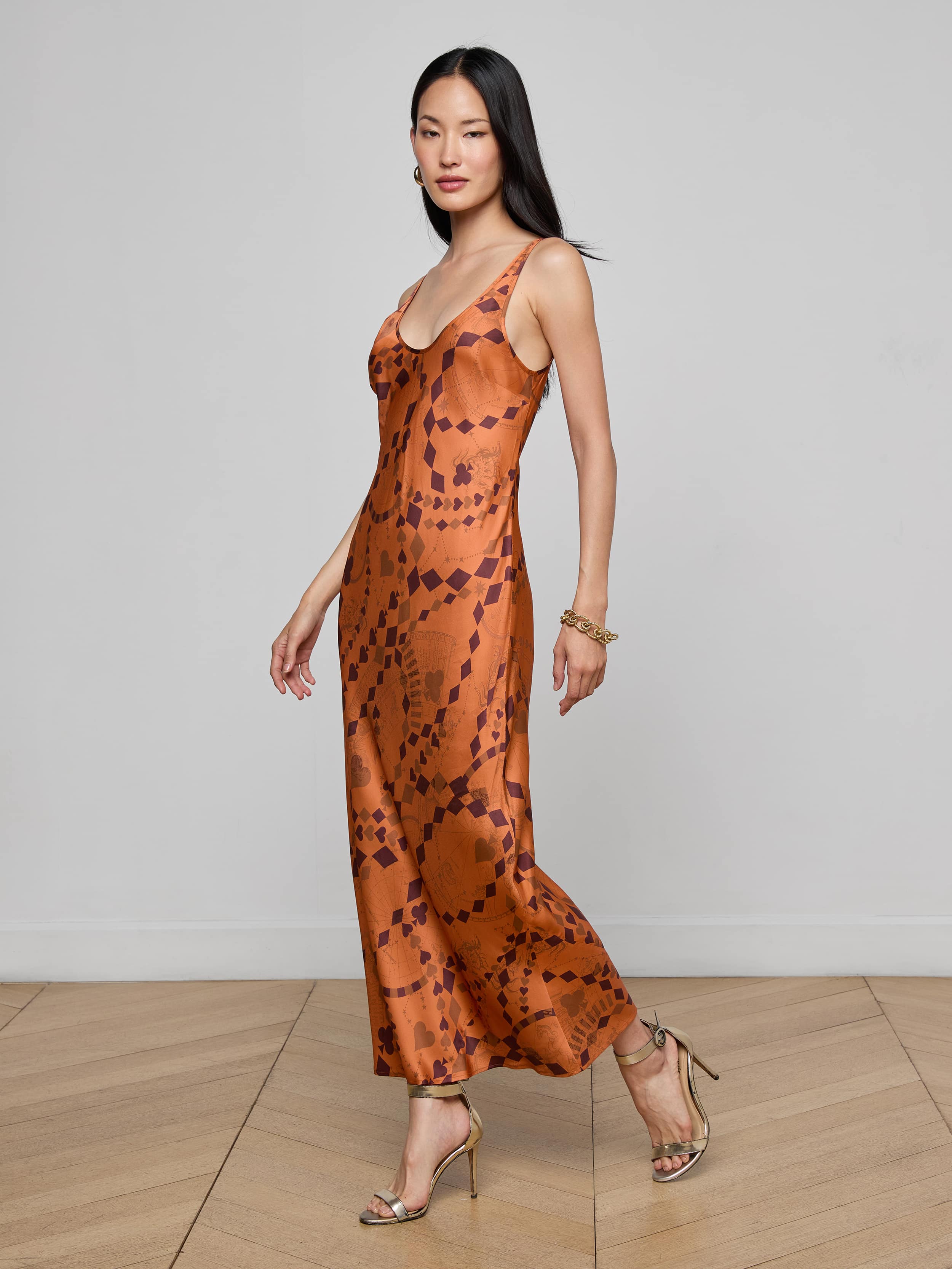 Akiya Satin Maxi Dress