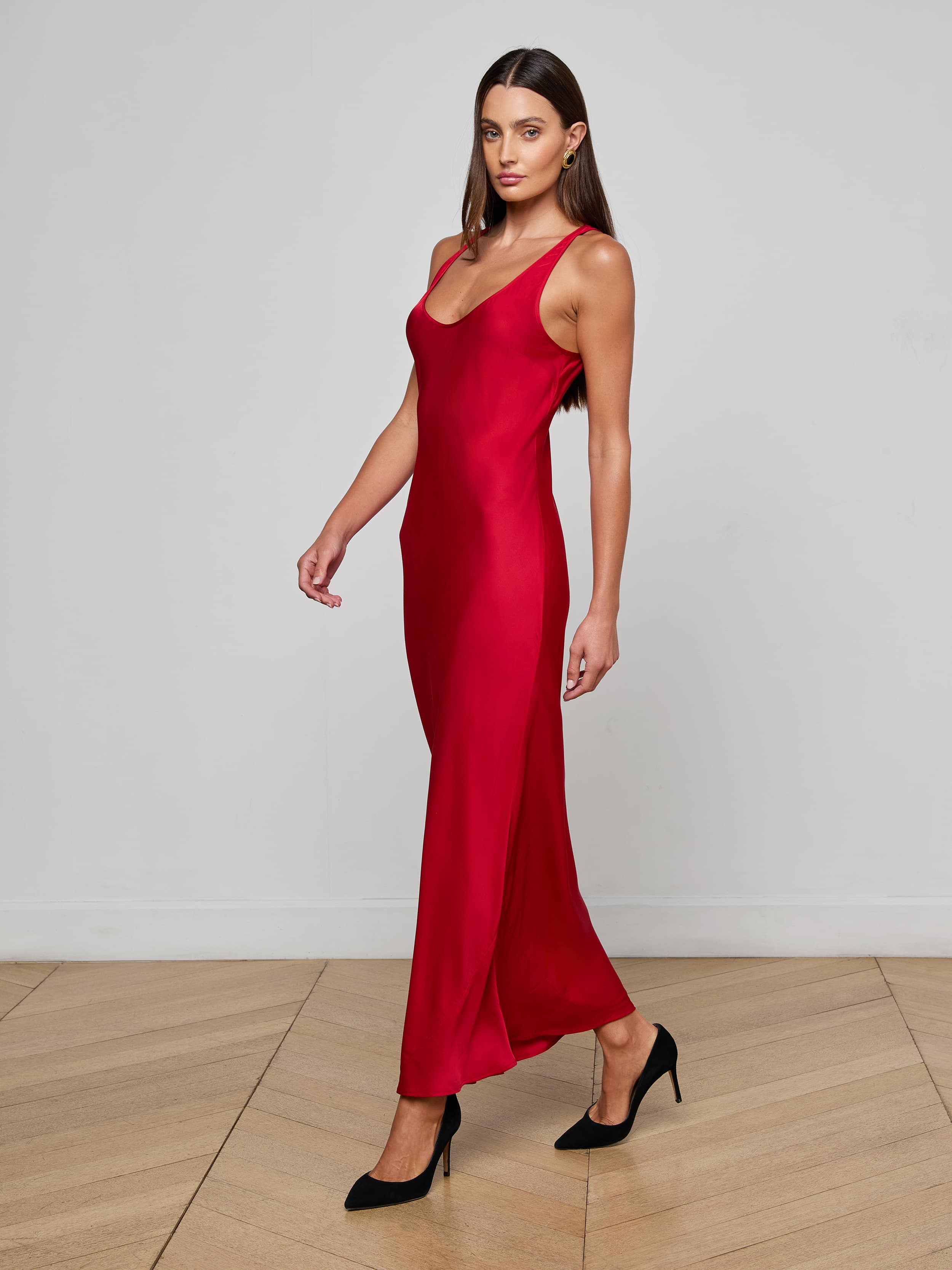Akiya Satin Maxi Dress