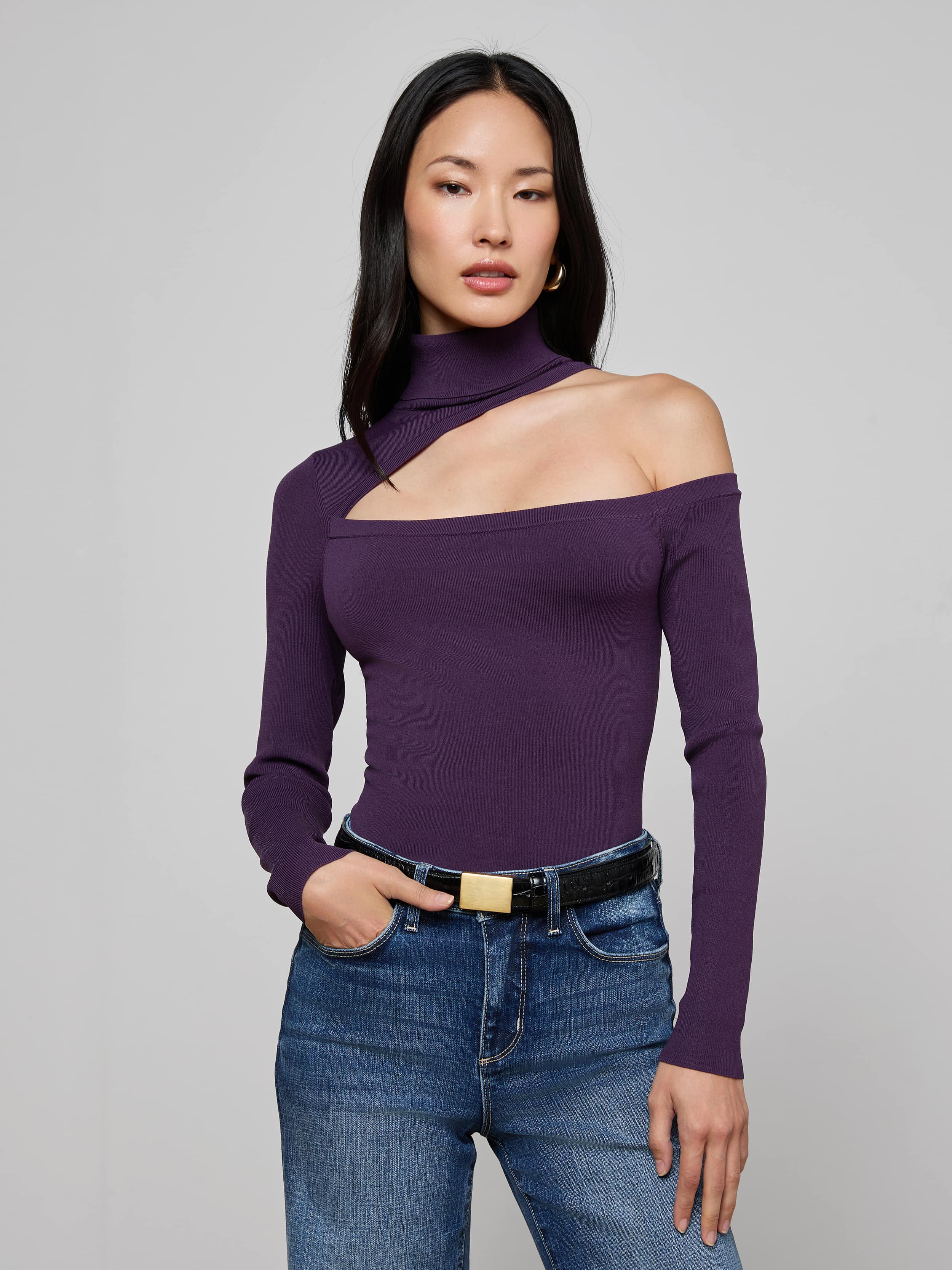 Azia Cutout Knit Top