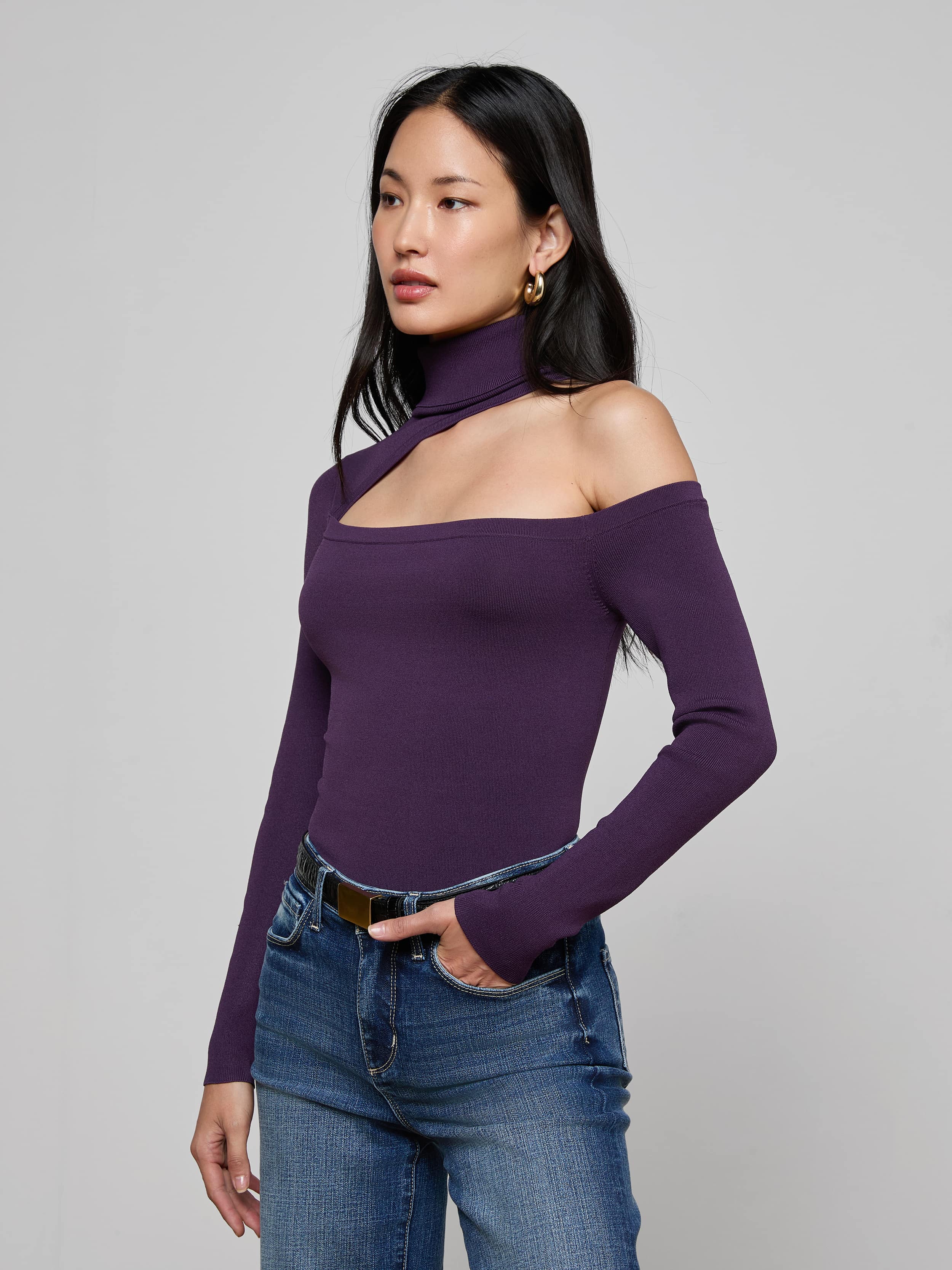 Azia Cutout Knit Top