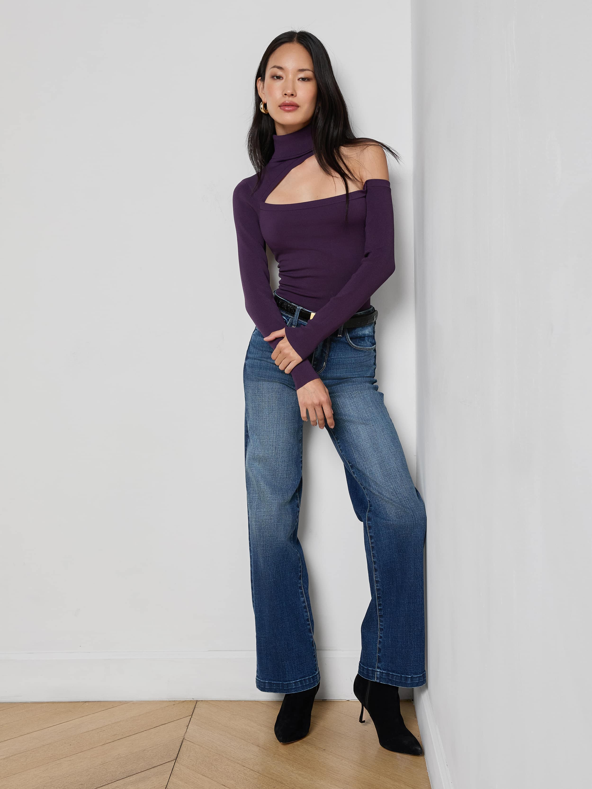 Azia Cutout Knit Top